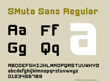 5Muta Sans Regular Version 1.0 Font Sample