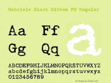 Gabriele Black Ribbon FG Regular Version 1.00图片样张