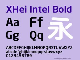 XHei Intel Bold XHei Intel - Version 6.0 Font Sample