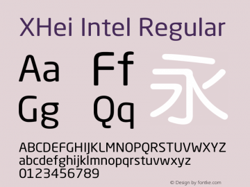 XHei Intel Regular XHei Intel - Version 6.0图片样张