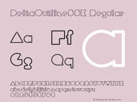 DeltaOutlineSSK Regular Macromedia Fontographer 4.1 8/15/95 Font Sample