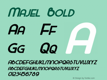 Majel Bold Version 1.10 March 29, 2015 Font Sample