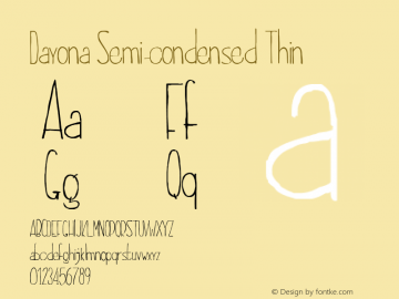 Dayona Semi-condensed Thin Version 1.000图片样张