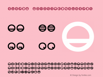 bublet monospace/bubbles Version 1.5 Font Sample