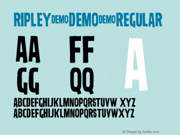 Ripley Demo Regular Ripley Demo Version 1.00 Font Sample