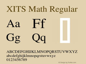 XITS Math Regular Version 1.107图片样张