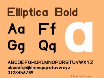 Elliptica Bold 002.000 Font Sample