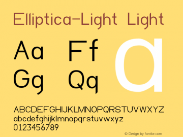 Elliptica-Light Light 002.000 Font Sample