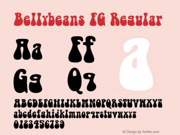 Bellybeans FG Regular 1.00 Font Sample
