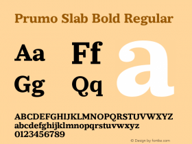 Prumo Slab Bold Regular Version 1.001;PS 001.001;hotconv 1.0.70;makeotf.lib2.5.58329图片样张