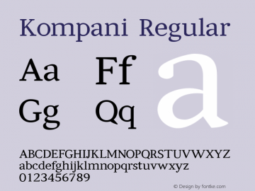 Kompani Regular 1.000图片样张
