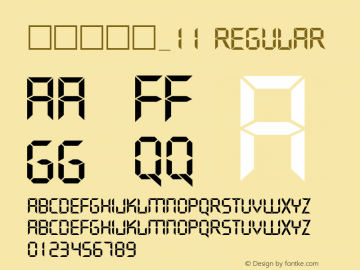 明朝英文体_11 Regular Version 1.00 April 13, 1993, initial release Font Sample