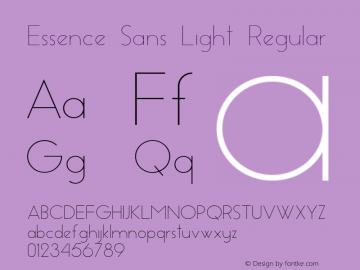 Essence Sans Light Regular Version 1.001 2013图片样张