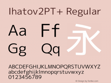 Ihatov2PT+ Regular Version 1.059 Font Sample