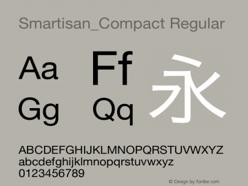 Smartisan_Compact Regular Version 1.000;PS 1;hotconv 1.0.81;makeotf.lib2.5.63406图片样张