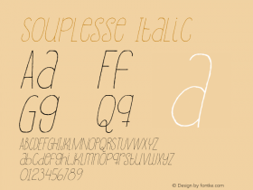 Souplesse Italic Version 1.000 Font Sample