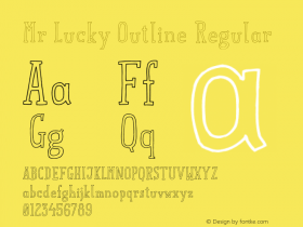 Mr Lucky Outline Regular 1.000 Font Sample