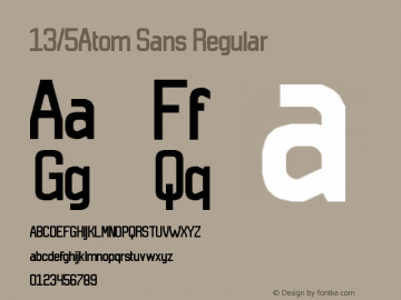 13/5Atom Sans Regular Version 1.0图片样张