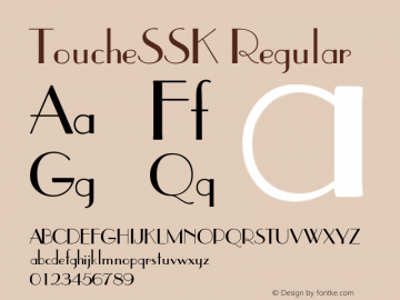 ToucheSSK Regular Altsys Metamorphosis:9/15/94 Font Sample