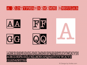 a_OldTyperNrCmCmb1 Regular 01.03 Font Sample