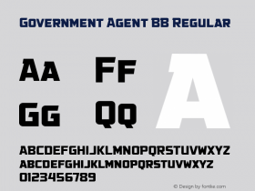 Government Agent BB Regular Version 1.000 Font Sample