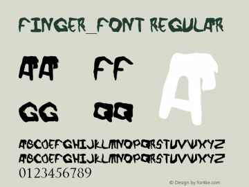Finger_font Regular Version 1.00 March 21, 2013, initial release图片样张