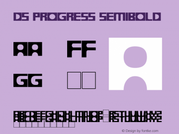 DS Progress SemiBold 1.0 -- DS Progress (D-Studio -- Moscow)  --  1998  --  webart@tomcat.ru  --  http://wt.aha.ru/d-studio图片样张