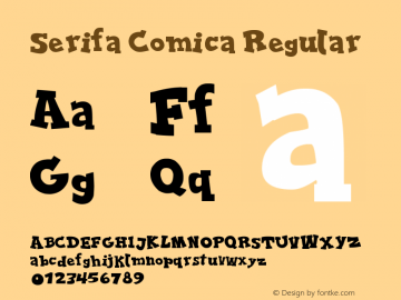Serifa Comica Regular Version 1.00 June 17, 2013, initial release图片样张