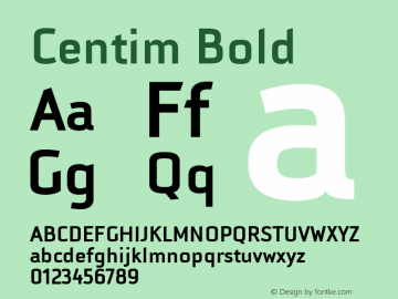 Centim Bold 1.000 Font Sample