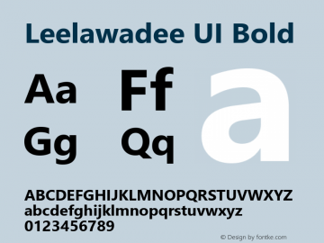 Leelawadee UI Bold Version 1.05 Font Sample
