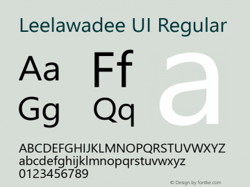 Leelawadee UI Regular Version 5.05 Font Sample