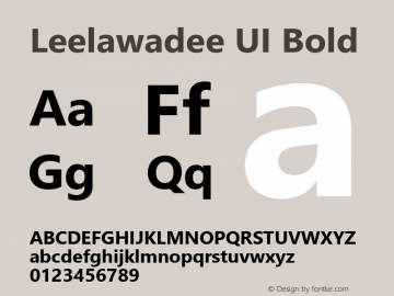 Leelawadee UI Bold Version 5.05 Font Sample