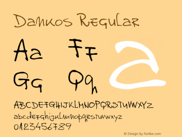 Dankos Regular Version 1.000 2012 initial release Font Sample
