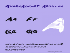 SuperRocket Regular Version 1.00 June 17, 2013, initial release Font Sample
