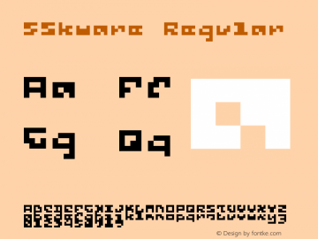 5Skware Regular Version 1.0 Font Sample