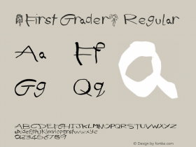 (First Grader) Regular Version 1.00 June 19, 2013, initial release Font Sample