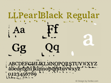 LLPearlBlack Regular Fontographer 4.7 19.06.2013 FG4M­0000002545 Font Sample