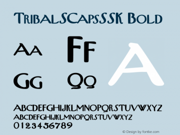 TribalSCapsSSK Bold Macromedia Fontographer 4.1 8/15/95 Font Sample