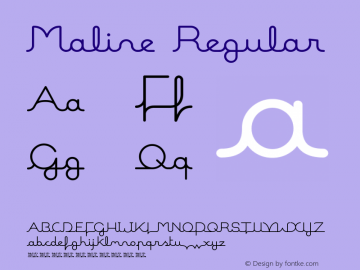 Maline Regular Version 2.000图片样张