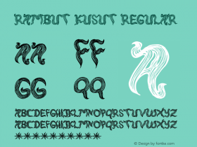 rambut kusut Regular Version 1.00 June 21, 2013, initial release Font Sample