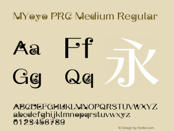 MYoyo PRC Medium Regular Version 1.00 Font Sample
