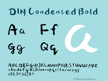 DIN Condensed Bold 9.0d1e1图片样张