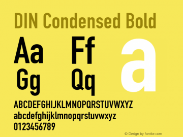 DIN Condensed Bold 9.0d2e1图片样张