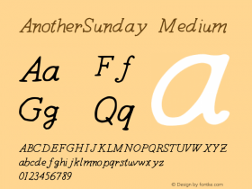 AnotherSunday Medium Version 001.000 Font Sample