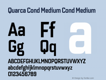 Quarca Cond Medium Cond Medium Version 1.000;PS 001.001;hotconv 1.0.56 Font Sample