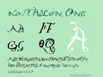 NotCaslon One Version 001.000图片样张