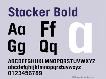 Stacker Bold Version 1.0 Font Sample