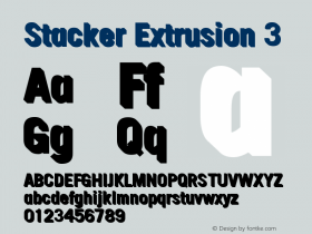 Stacker Extrusion 3 Version 1.0 Font Sample