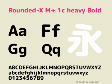 Rounded-X M+ 1c heavy Bold Version 1.056 Font Sample