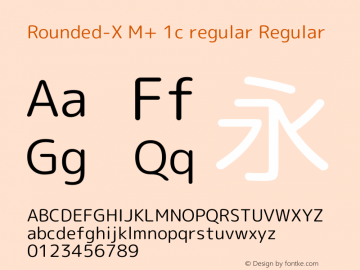 Rounded-X M+ 1c regular Regular Version 1.059.20150110图片样张